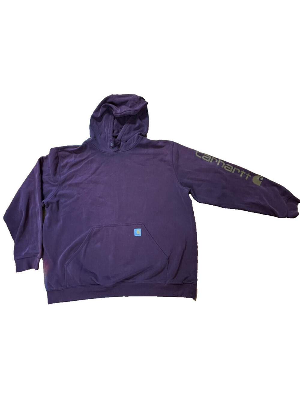 Carhartt K288 Hoodie Mens 2XL Port Loose Fit Logo Sleeve Pullover Sweatshirt